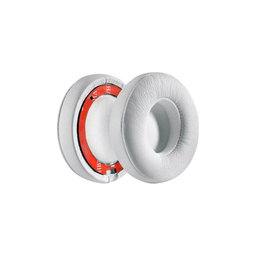 Ersatz-Ohrpolster für Beats Solo 4, Memory-Schaumstoff + PU-Leder, Weiß, 1 Paar