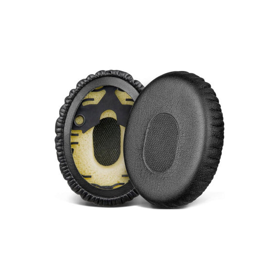 Ersatz-Ohrpolster für Bose QuietComfort 3, OE/ON-EAR und OE1, Memory-Schaumstoff + PU-Leder, Schwarz, 1 Paar