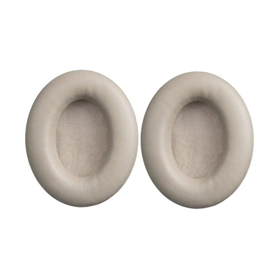 Ersatz-Ohrpolster für Sony WH-1000XM3, Memory-Schaumstoff + PU-Leder, Beige, 1 Paar