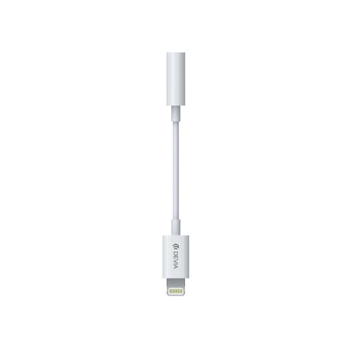 Adapter Smart 3,5mm Jack / Lightning, Weiß, Devia
