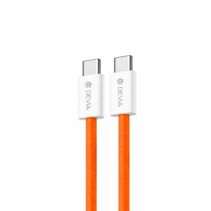 USB-C / USB-C Kabel Smart, PD 60W, 1m, Orange, Devia