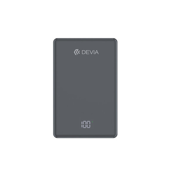 MagSafe Powerbank Extreme Speed Mini mit Display, PD 20W, 5000mAh, Space Grey, Devia