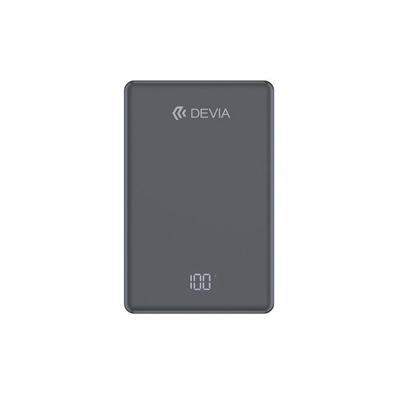 MagSafe Powerbank Extreme Speed Mini mit Display, PD 20W, 10000mAh, Space Grey, Devia