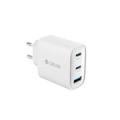 Ladeadapter Extreme Speed, 2x USB-C + USB-A, PD 65W, Weiß, Devia