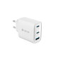 Ladeadapter Extreme Speed, 2x USB-C + USB-A, PD 65W, Weiß, Devia