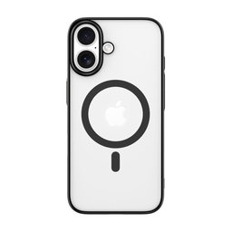 Hülle Glimmer mit MagSafe für iPhone 16, Schwarz, Devia