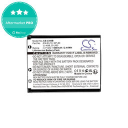 Akku batterie für Olympus MJU, AGFA Optima, Praktica Luxmedia, 660mAh, Li-Ion, 3.7V, LI-42B, HQ