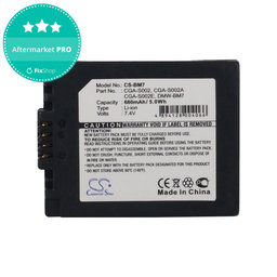 Akku batterie für Panasonic DMC-FZ10, 680mAh, Li-Ion, 7.4V, CGA-S002, HQ