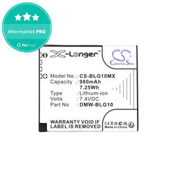 Akku batterie für Leica D-Lux Type 109, Panasonic Lumix DMC-GF3, GX7, LX100, 980mAh, Li-Ion, 7.4V, DMW-BLG10, HQ