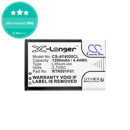 Batterie für Alcatel 8232, 1200mAh, Li-Ion, 3.7V, RTR001F01, HQ