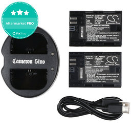 2 Akkus mit Ladegerät fürCanon EOS 5D Mark II, EOS 7D, 2000mAh, Li-Ion, 7.4V, LP-E6, HQ