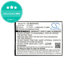 Batterie für Navon Mizu D455, 1460mAh, Li-Ion, 3.7V, G13001, HQ