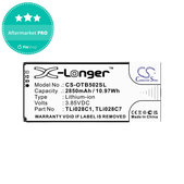 Batterie für Alcatel 1b 2020, Alcatel Ot-5002a, 2850mAh, Li-Ion, 3.85V, TLI028C1, HQ