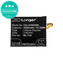 Batterie für LG H930, V30, V35, 3200mAh, Li-Pol, 3.85V, BL-T34, HQ