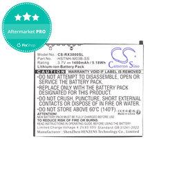 Batterie für HP Compaq iPAQ rx3000, rx3115, rx3700, hx2110, hx2790, 1400mAh, Li-Ion, 3.7V, HSTNH-M03B-SS, HQ