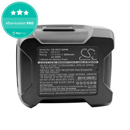 Akku batterie für Dewalt DC528, DC612, DC728, DC830, Wurth BS 14-A, 3000mAh, Li-Ion, 14.4V, DE9141, HQ