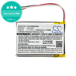 Akku batterie für Sony Mdr-Xb950n1, Srs-Ws1, 1000mAh, Li-Pol, 3.7V, LIS1553, HQ