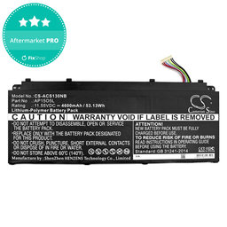 Akku batterie für Acer Aspire S13, Chromebook R13, 4600mAh, Li-Pol, 11.55V, AP15O3K, HQ