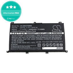 Akku batterie für Dell Inspirion 15, 6400mAh, Li-Pol, 11.4V, 357F9, HQ