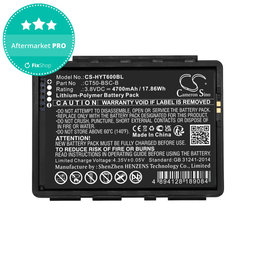 Batterie für Honeywell CT50, Dolphin CT60, 4700mAh, Li-Pol, 3.8V, CT50-BSC-B, HQ