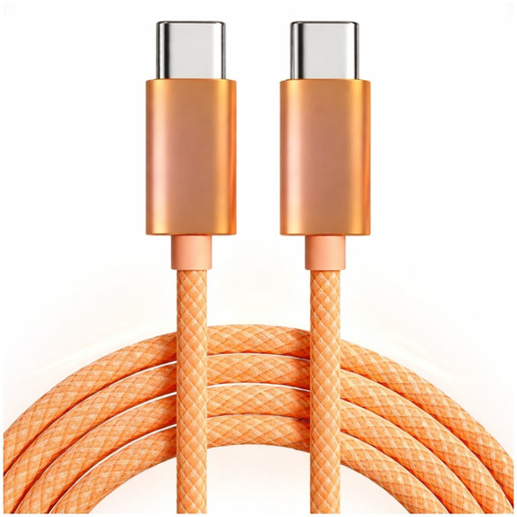 USB-C / USB-C-Kabel mit Schnellladen, PD 60W, 1 m, Orange