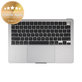 Oberer Tastaturrahmen für MacBook Air 13", A3113 (2024), mit US-Tastatur und Akku, Space Gray, 661-40227, Genuine Apple