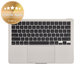 Oberer Tastaturrahmen für MacBook Air 13", A3113 (2024), mit US-Tastatur und Akku, Starlight, 661-40229, Genuine Apple