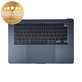 Oberer Tastaturrahmen für MacBook Air 15", A3114 (2024), mit US-Tastatur und Akku, Midnight, 661-40269, Genuine Apple
