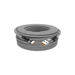 USB-A / USB-C Kabel, 6A, 1m, Grau