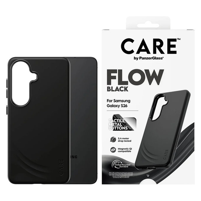 Hülle FLOW mit QI für Samsung Galaxy S26, Schwarz, PanzerGlass