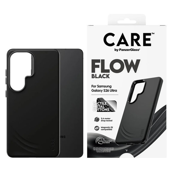 Hülle FLOW mit QI für Samsung Galaxy S26 Ultra, Schwarz, PanzerGlass