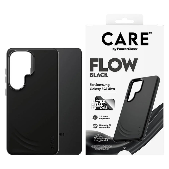 Hülle FLOW mit QI für Samsung Galaxy S26 Ultra, Schwarz, PanzerGlass
