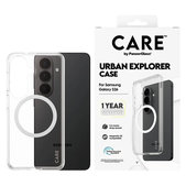 Hülle Urban Explorer mit weißem QI für Samsung Galaxy S26, Transparent, PanzerGlass