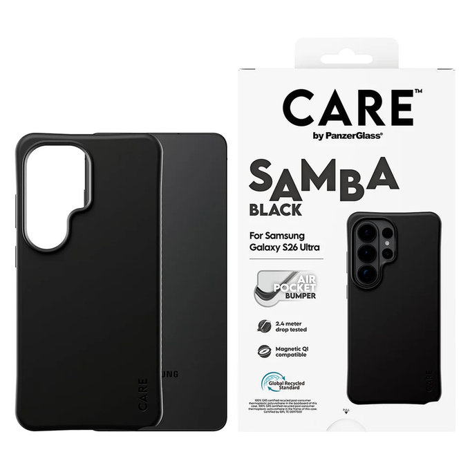 Hülle Samba mit QI für Samsung Galaxy S26 Ultra, Schwarz, PanzerGlass