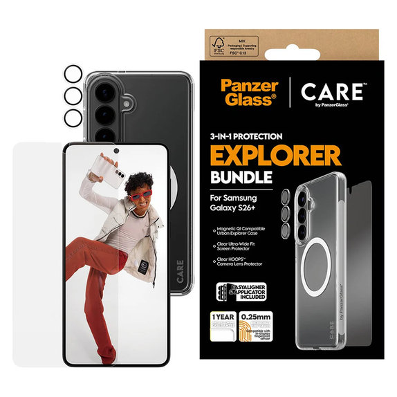 Bundle Explorer 3-in-1 für Samsung Galaxy S26+, PanzerGlass