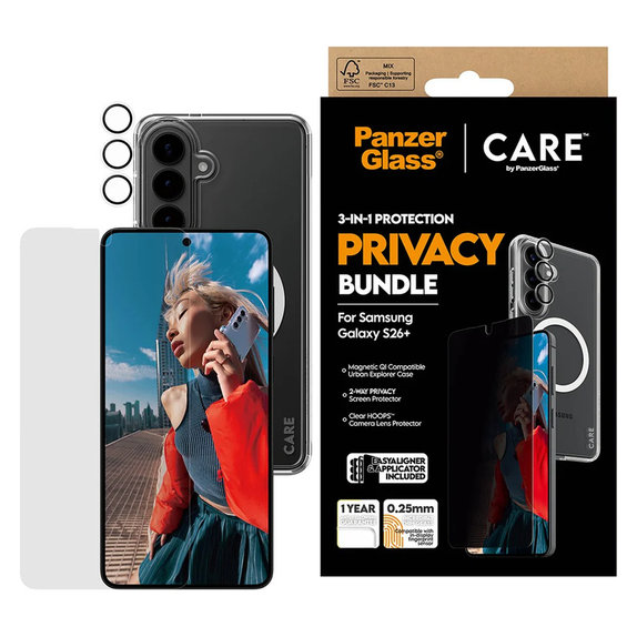 Bundle Privacy 3-in-1 für Samsung Galaxy S26+, PanzerGlass