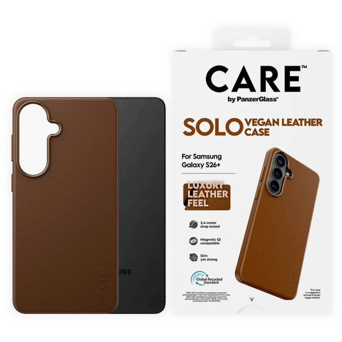 Hülle Solo für Samsung S26+, braun, CARE