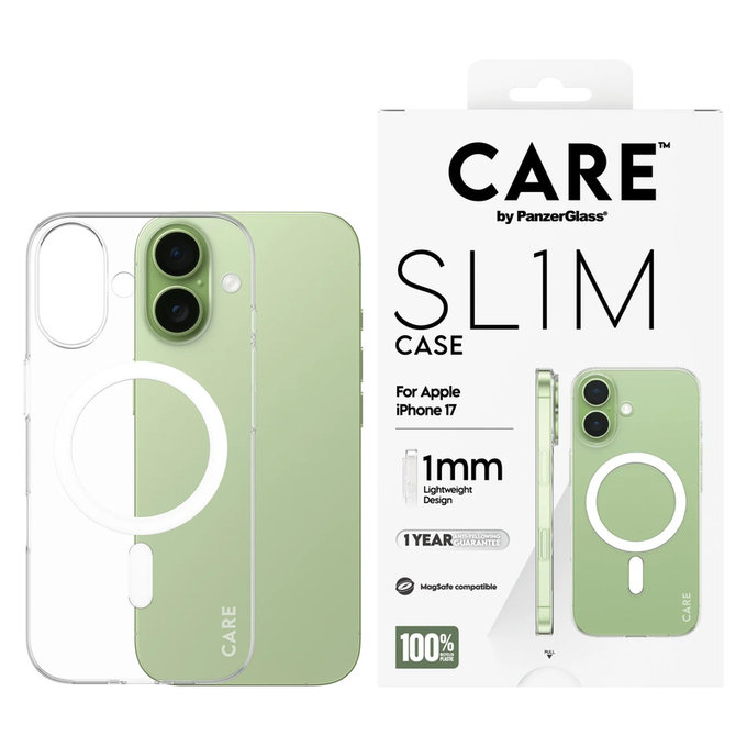 Hülle SL1M für iPhone 17, Transparent, PanzerGlass