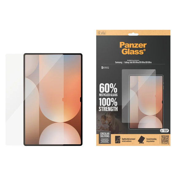 Panzerglas UWF für Samsung Galaxy Tab S8 Ultra/S9 Ultra/S10 Ultra, Klar, PanzerGlass