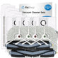 Ersatzteilset für Ecovacs T20, T20 Max, T20 Pro (2x Hauptbürste, 4x Filter, 4x Seitenbürste – weiß, 8x Wischtuch, 4x Staubbeutel)