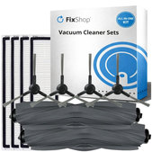 Ersatzteilset für Xiaomi Dreame D9 Max Gen2, D10s, D10s Pro (2x Hauptbürste, 4x Filter, 4x Seitenbürste – schwarz)