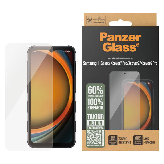 Panzerglas UWF für Samsung Galaxy Xcover7 Pro/Xcover7/Xcover6 Pro, Klar, PanzerGlass
