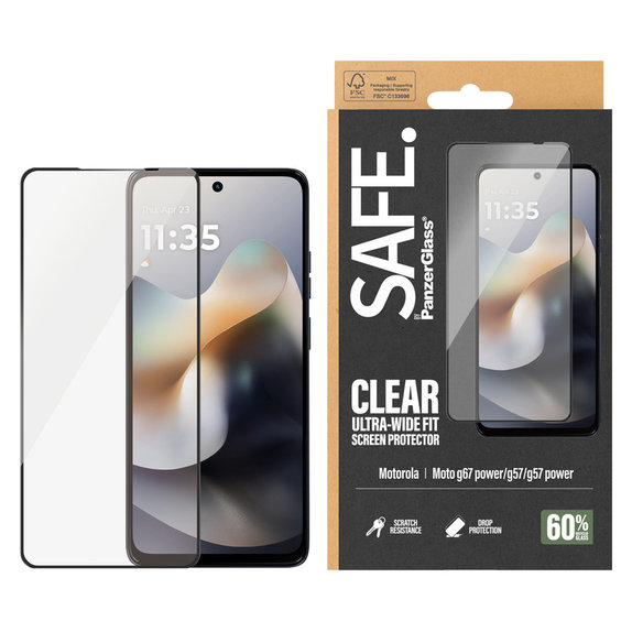Panzerglas UWF für Motorola Moto G57 Power 5G, Schwarz, SAFE by PanzerGlass