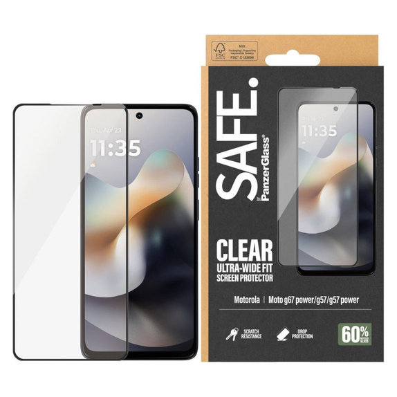 Panzerglas UWF für Motorola Moto G57 Power 5G, Schwarz, PanzerGlass