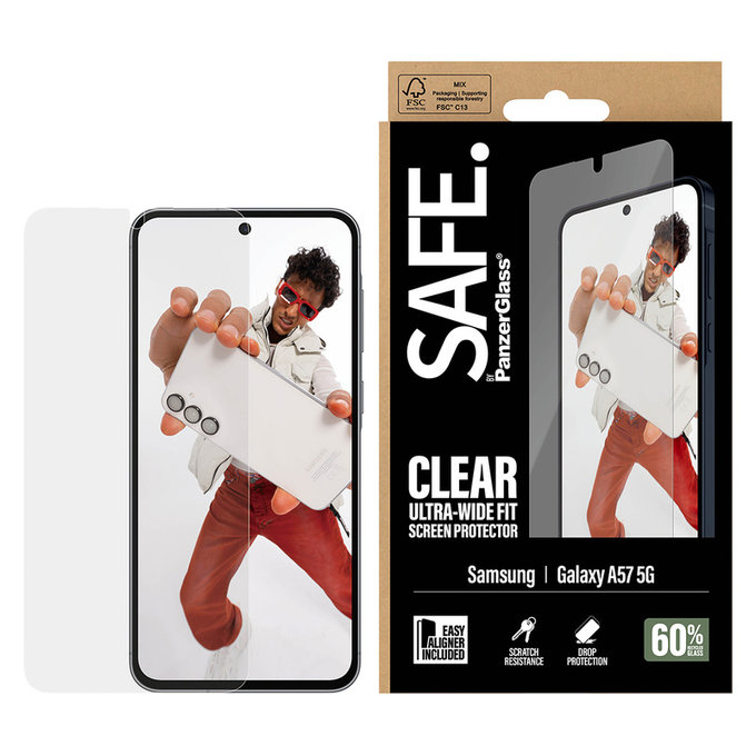 Panzerglas UWF mit Applikator für Samsung Galaxy A57, Klar, SAFE by PanzerGlass