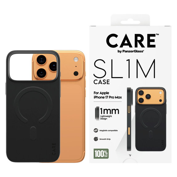 Hülle SL1M für iPhone 17 Pro Max, schwarz, PanzerGlass