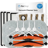 Ersatzteilset für Xiaomi Mi Robot Vacuum S20+, S10+, X20+, X10+ (2x Hauptbürste, 4x Filter, 4x Seitenbürste – weiß, 8x Wischtuch, 4x Staubbeutel)