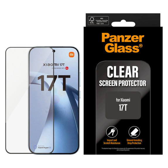 Panzerglas UWF für Xiaomi 17T, Schwarz, PanzerGlass