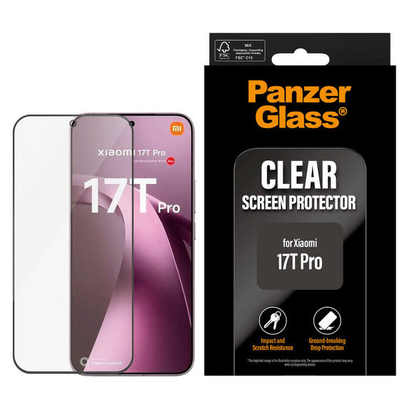 Panzerglas UWF für Xiaomi 17T Pro, Schwarz, PanzerGlass