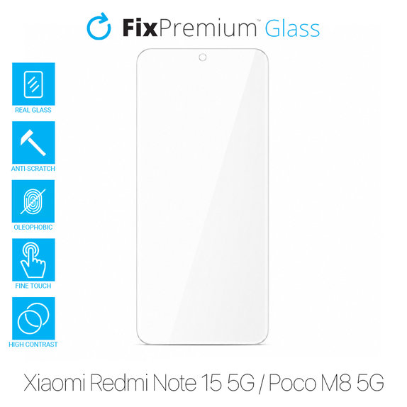 FixPremium Glass - Gehärtetes Glas für Xiaomi Redmi Note 15 5G, Poco M8 5G